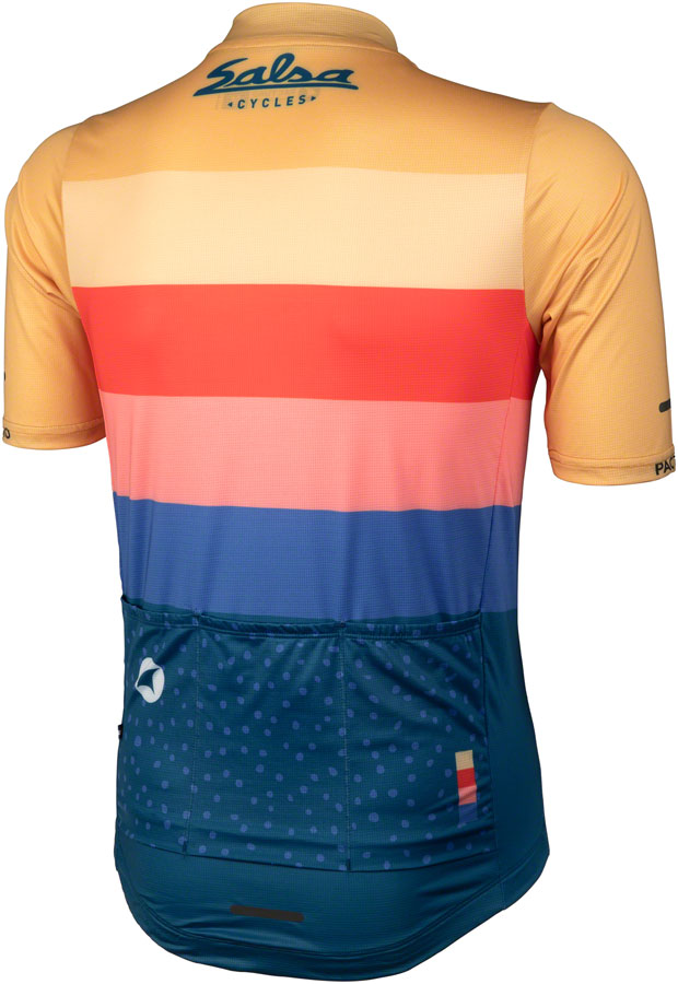 Salsa Team Polytone Mens Jersey - Goldenrod Dark Blue w/ Stripes Medium