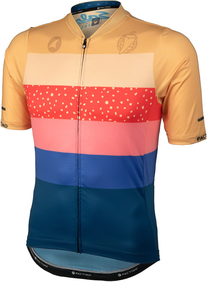 Salsa Team Polytone Mens Jersey - Goldenrod Dark Blue w/ Stripes Medium