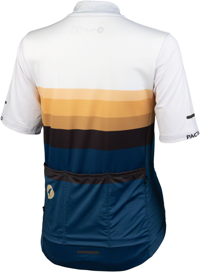 Salsa Latitude Womens Jersey - White Navy Blue Black  w/ Stripes Medium