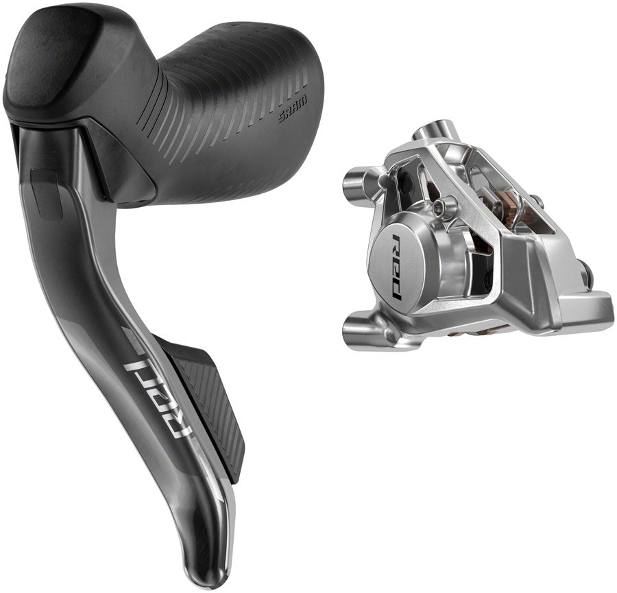 SRAM RED eTap AXS HRD Shift/Brake Lever and Hydraulic Disc Caliper - Left/Front, Flat Mount 20mm Offset, 950mm Hose, Black, E1