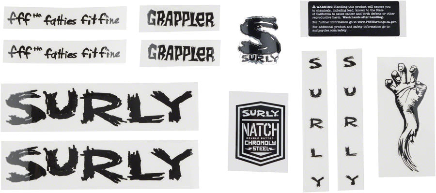 Surly Grappler Decal Set - Black