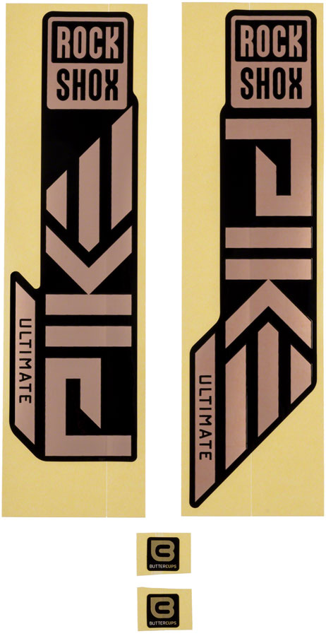 RockShox Fork Decal Kit - Pike Ultimate 27.5"/29" Matte Copper Foil For High Gloss BLK 2023+