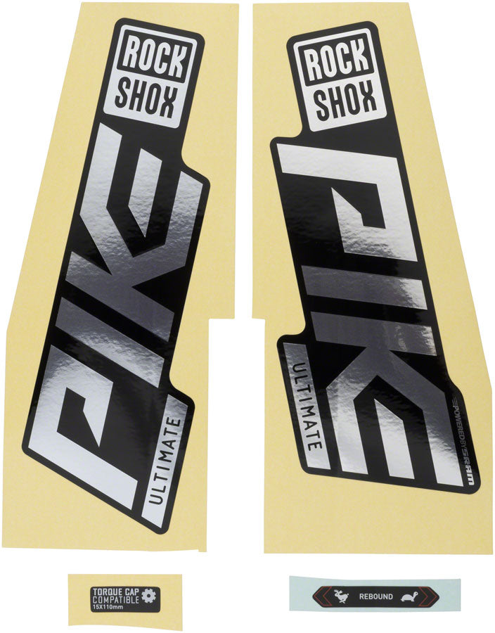 Rockshox Fork Decal Kit - Pike Ultimate 27.5"/29" Gloss Polar Foil/High Gloss BLK