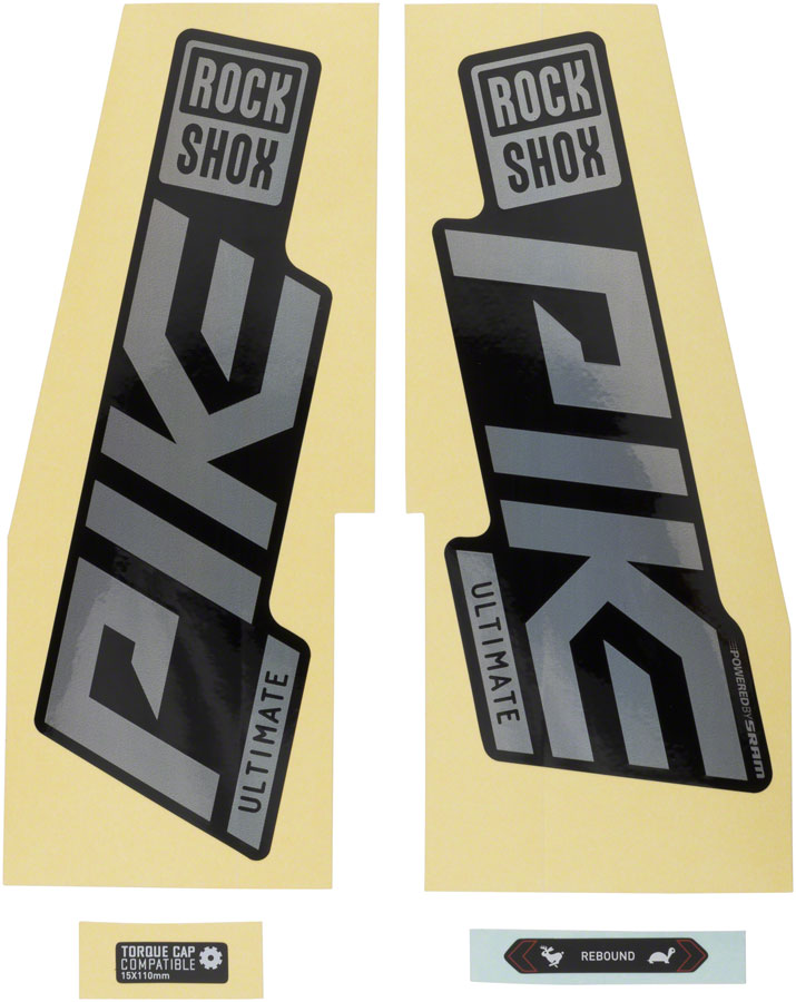 Rockshox Fork Decal Kit - Pike Ultimate 27.5"/29" Gloss Rainbow Foil/High Gloss BLK