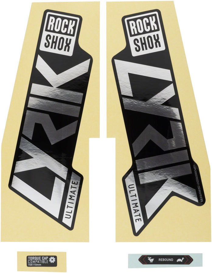 Rockshox Fork Decal Kit - Lyrik Ultimate 27.5"/29" Gloss Polar Foil/High Gloss BLK