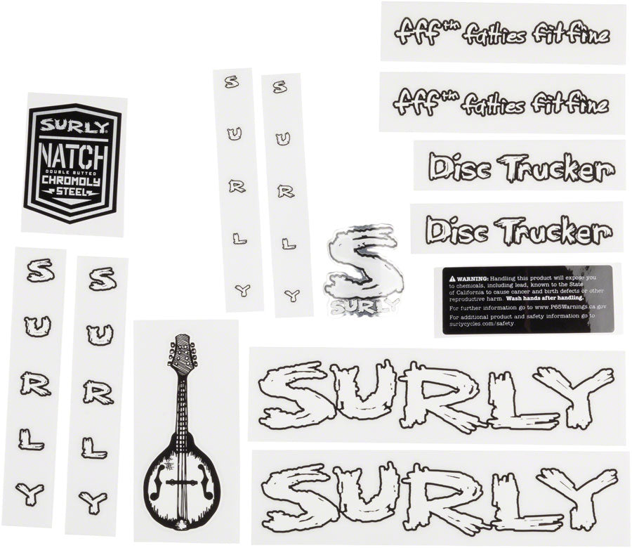 Surly Disc Trucker Decal Set - White