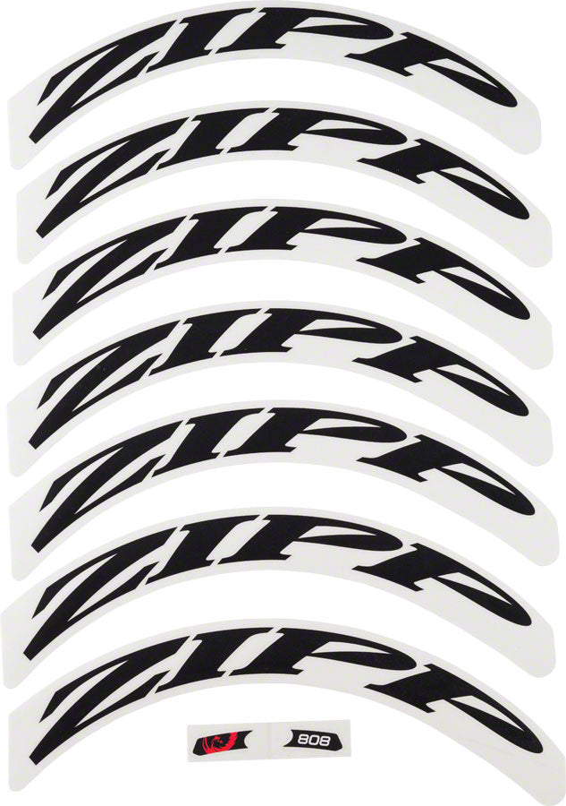 Zipp Decal Set - Disc / 808 Matte Black Logo Complete for One Wheel