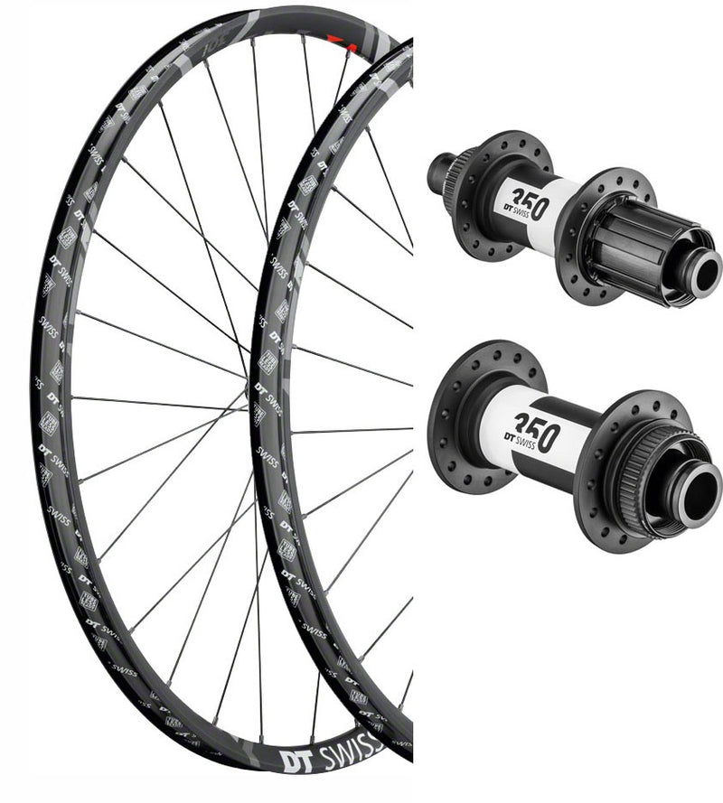 DT Swiss XM 1501 Spline One 30 Wheelset  - 27.5", 110/148mm Boost, Center-Lock, Black/Gray/Red - Open Box, New