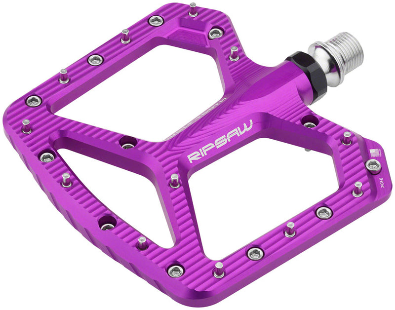 Wolf Tooth Ripsaw Aluminum Pedals - Platform Aluminum 9/16" Ultraviolet Purple