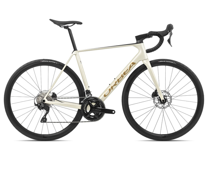 2024 Orbea ORCA M30 Racing Road Bike - 49cm, Ivory White-Burgundy (Gloss)-Vulcano (Matte)