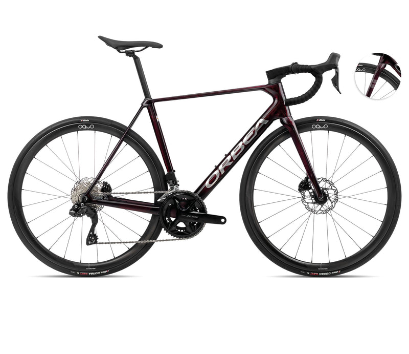 2024 Orbea ORCA M35i Racing Road Bike - 55cm, Wine Red-Titanium (Gloss)