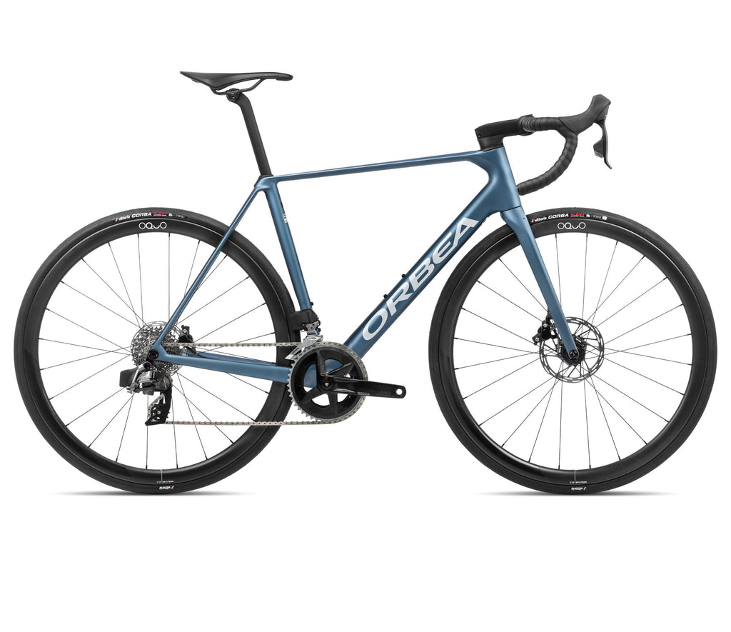 2024 Orbea ORCA M31eTEAM Racing Road Bike - 49cm, Slate Blue-Halo Silver (Matte)