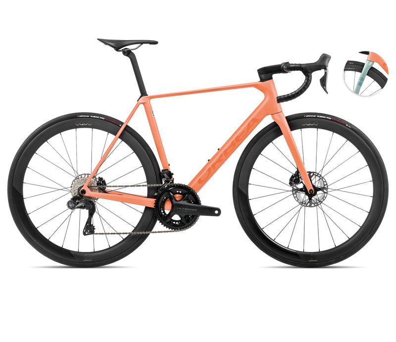 2024 Orbea ORCA M20iLTD Racing Road Bike - 47cm, Orange Cloud (Matte) - Stone Blue (Matte-Gloss)