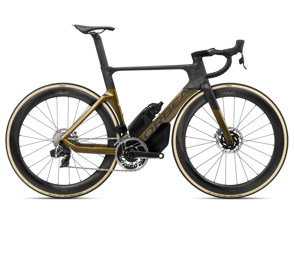 2024 Orbea ORCA AERO M11eLTD Racing Road Bike - 53cm, Olive Green (Gloss) - Carbon Raw (Matte)