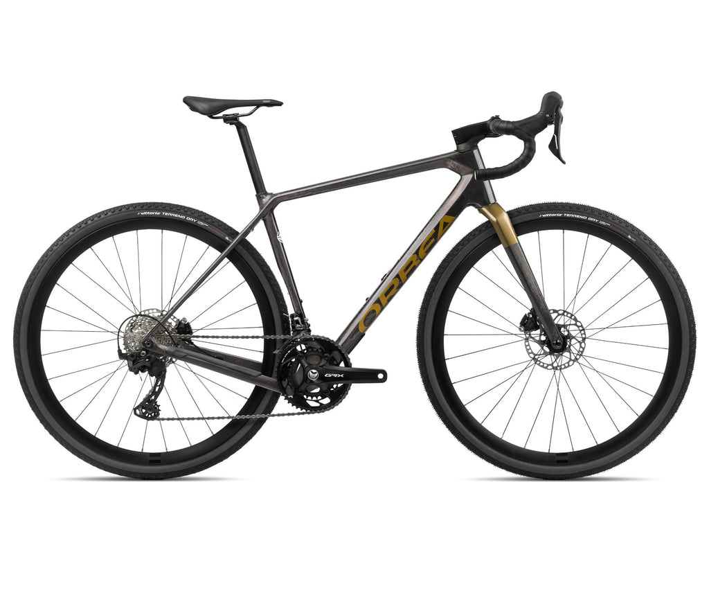 2024 Orbea TERRA M30TEAM Gravel Road Bike - Medium, Cosmic Carbon View - Metallic Olive Green (Gloss)