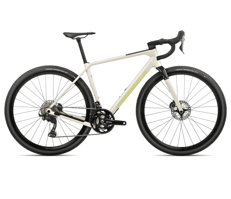 2024 Orbea TERRA M20TEAM Gravel Road Bike - Large, Ivory White - Spicy Lime (Gloss)