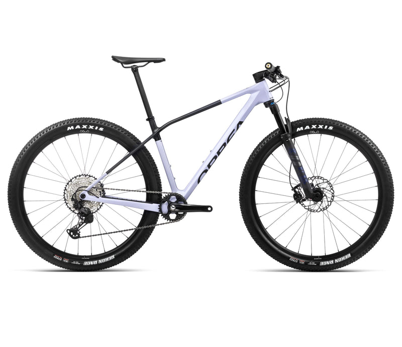 2024 Orbea ALMA M ELITE XC Mountain Bike - Large, Digital Lavender (Gloss)- Carbon Raw (Matte)