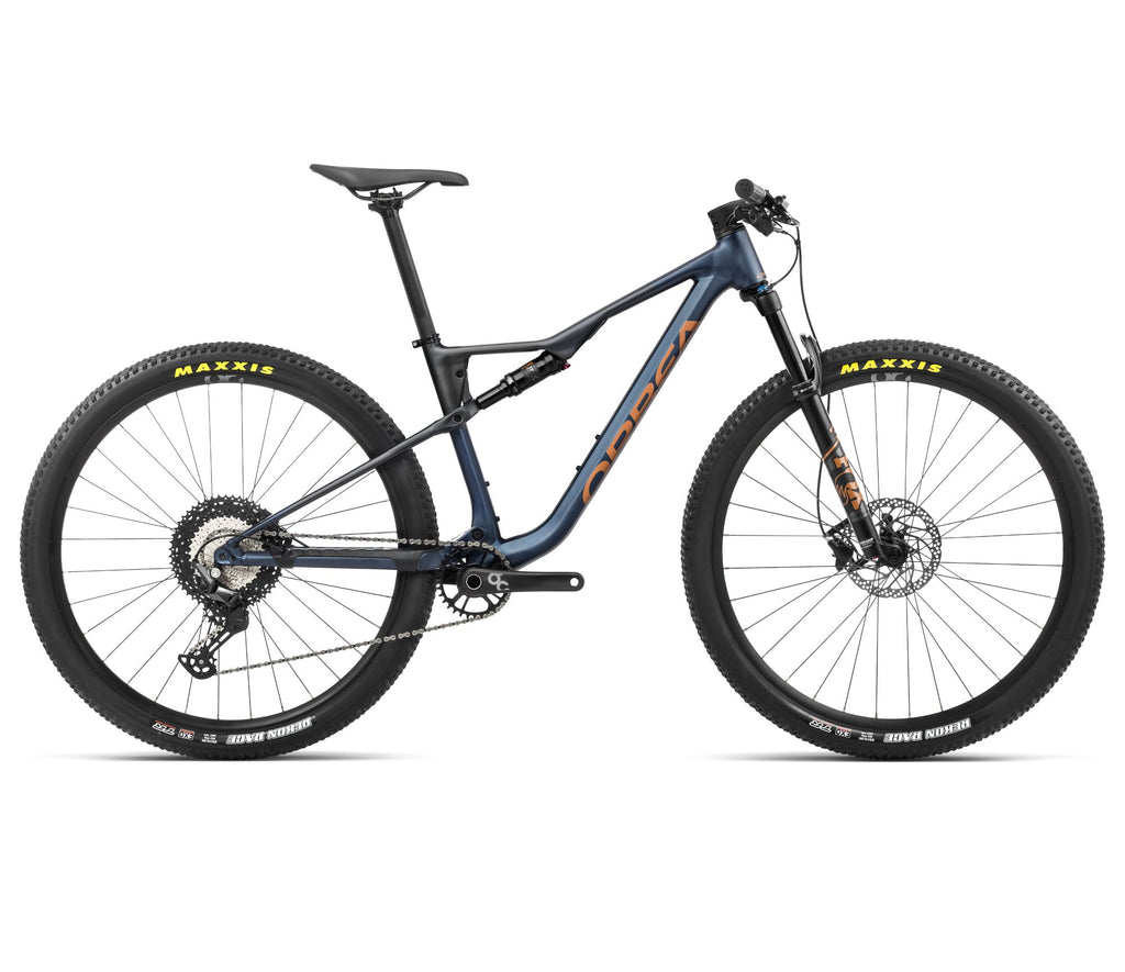 2024 Orbea OIZ H30 XC Mountain Bike - Small, Moondust Blue-Leo Orange (Matte)