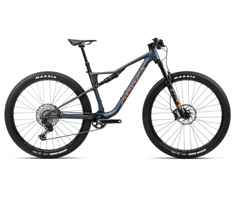 2024 Orbea OIZ H10 XC Mountain Bike - Small, Moondust Blue-Leo Orange (Matte)