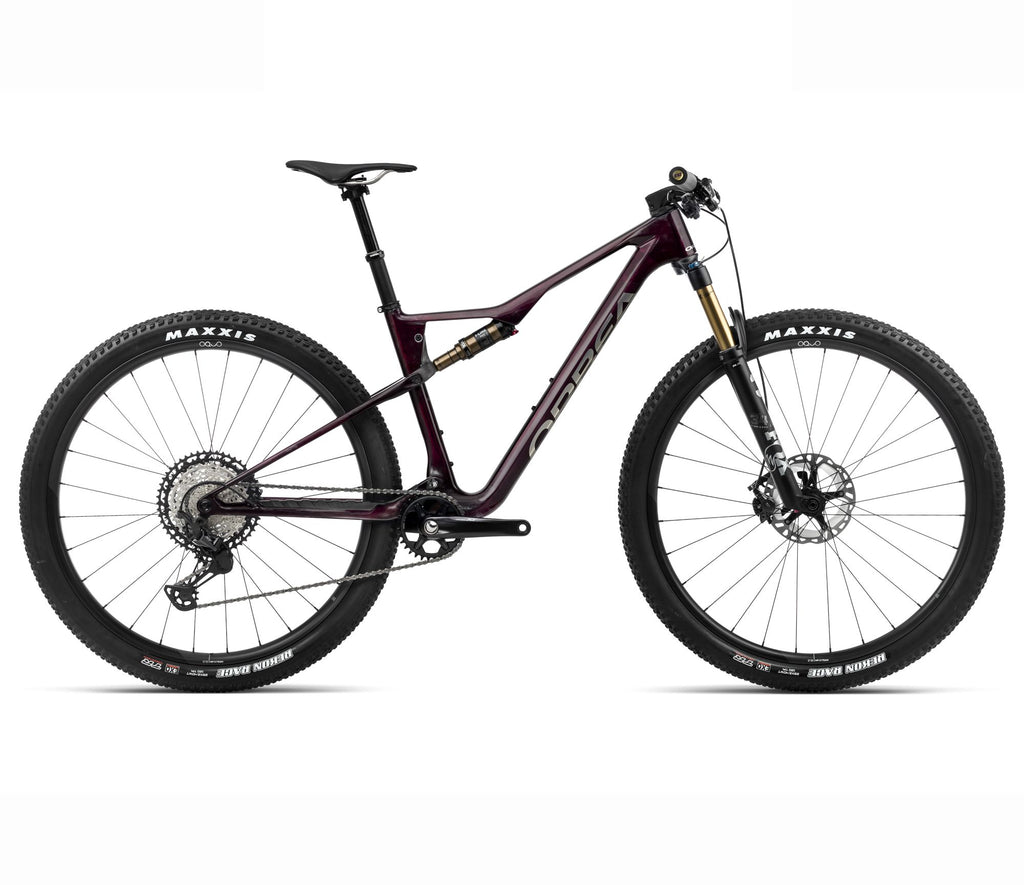 2024 Orbea OIZ M-PRO XC Mountain Bike - X-Large, Wine Red Carbon View - Titan (Gloss)