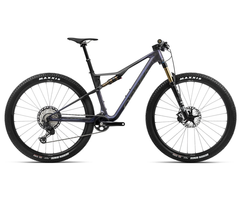 2024 Orbea OIZ M-PRO XC Mountain Bike - Medium, Tanzanite Carbon View-Carbon Raw (Matte)