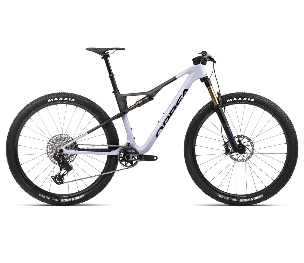 2024 Orbea OIZ M-TEAM AXS XC Mountain Bike - Large, Digital Lavender (Gloss)- Carbon Raw (Matte)