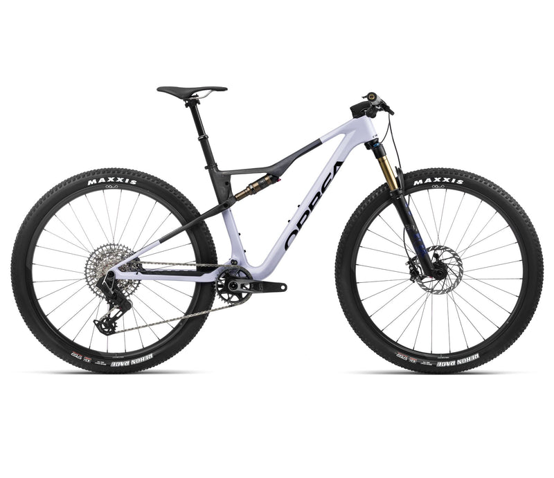 2024 Orbea OIZ M-TEAM AXS XC Mountain Bike - X-Large, Digital Lavender (Gloss)- Carbon Raw (Matte)