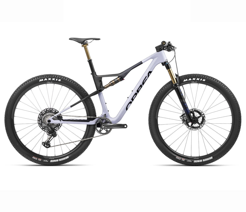 2024 Orbea OIZ M-TEAM XTR XC Mountain Bike - Large, Digital Lavender (Gloss)- Carbon Raw (Matte)