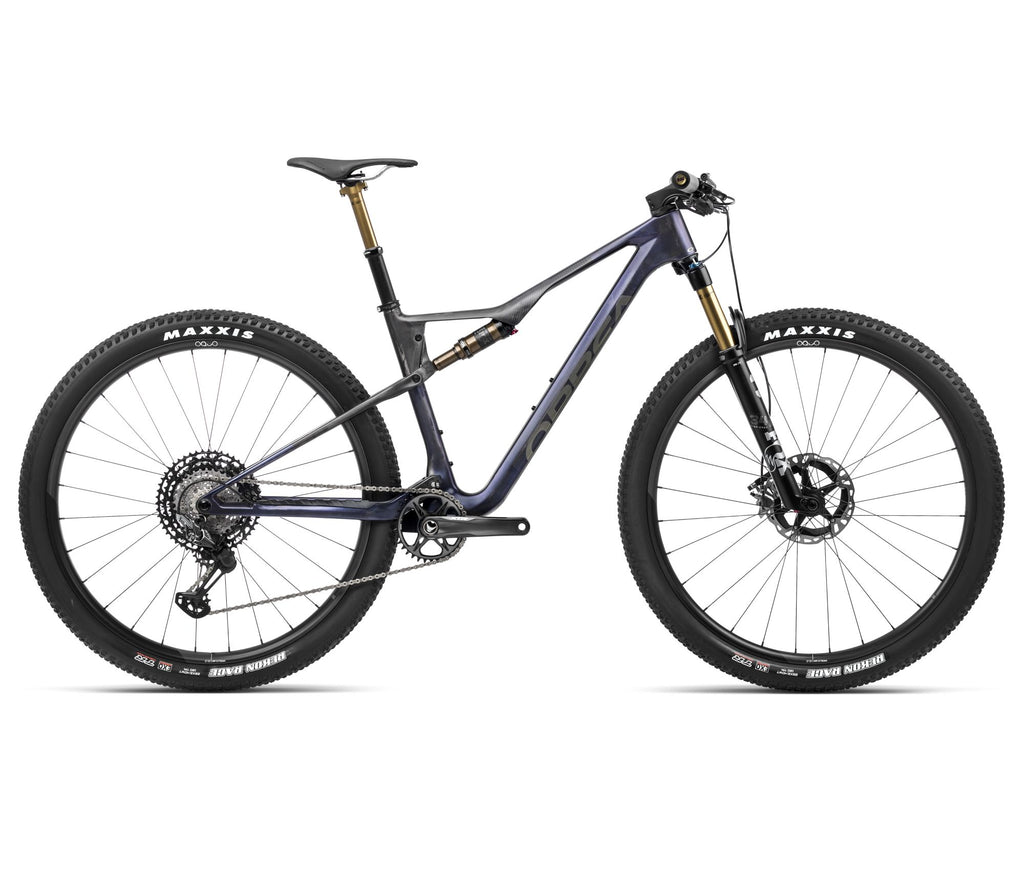 2024 Orbea OIZ M-TEAM XTR XC Mountain Bike - X-Large, Tanzanite Carbon View-Carbon Raw (Matte)