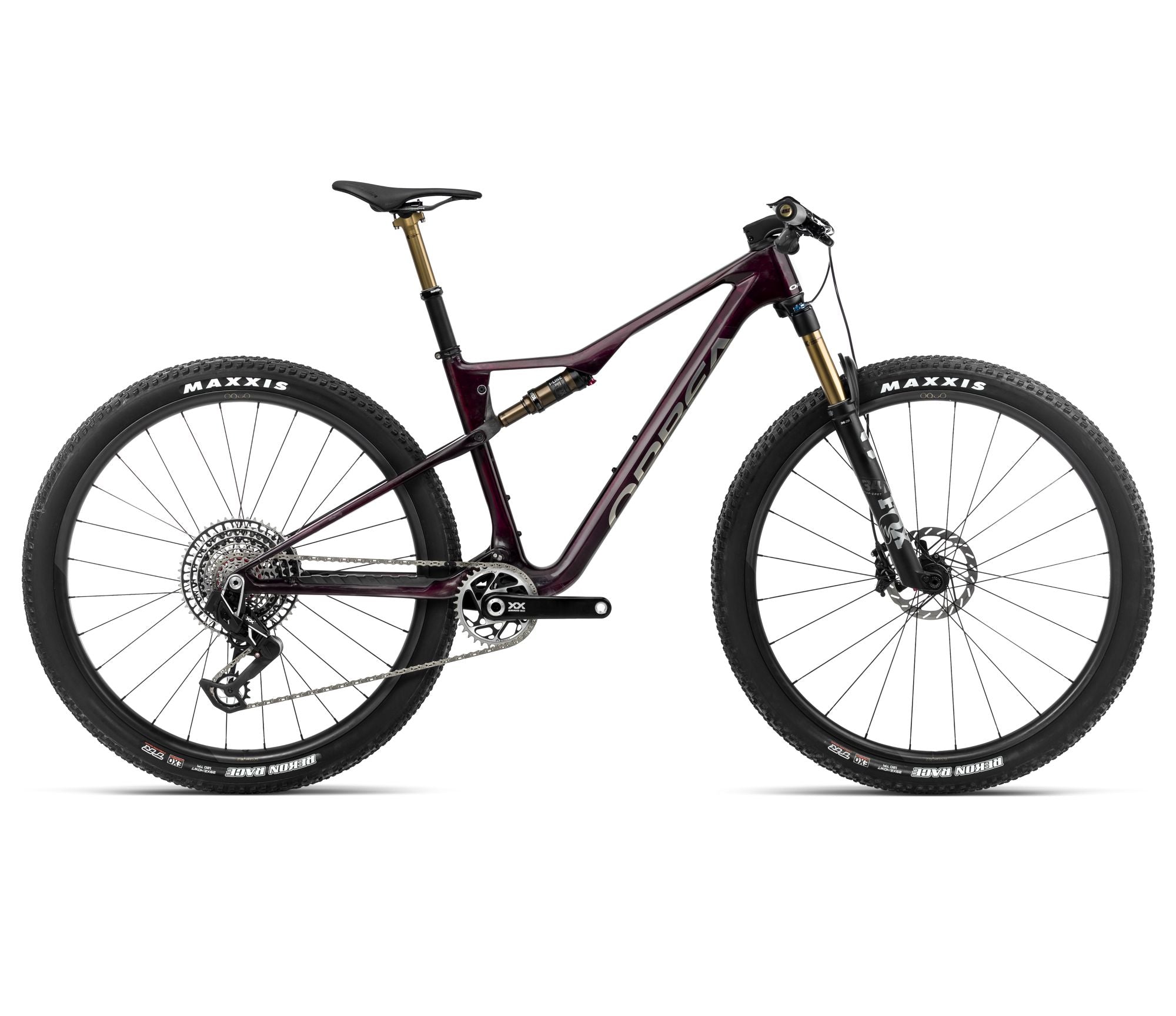 2024 Orbea OIZ M-LTD XC Mountain Bike - Small, Wine Red Carbon View - Titan (Gloss)