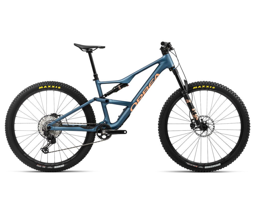 2024 Orbea OCCAM SL H10 Trail Mountain Bike - Large, Slate Blue - Orange Cloud (Matte)