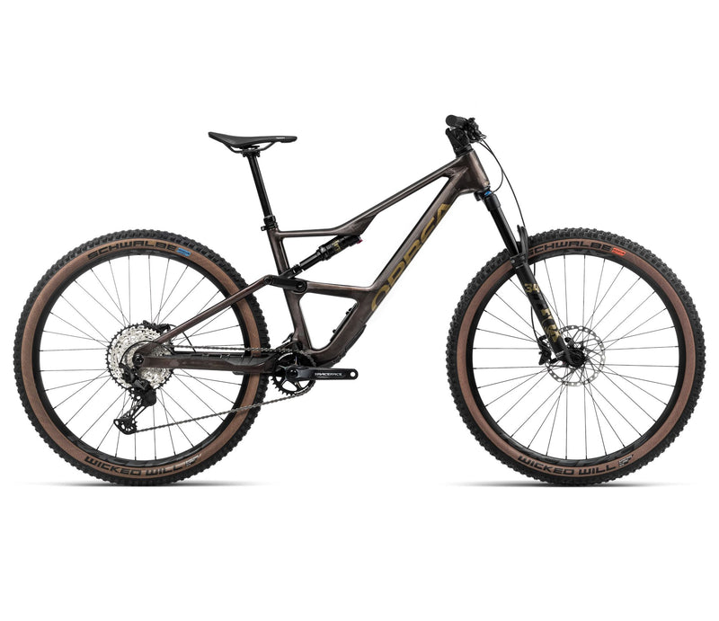 2024 Orbea OCCAM SL M30 Trail Mountain Bike - Small, Cosmic Carbon View - Metallic Olive Green (Gloss)