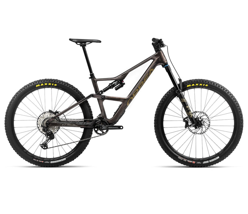 2024 Orbea OCCAM LT M30 Trail Mountain Bike - Small, Cosmic Carbon View - Metallic Olive Green (Gloss)