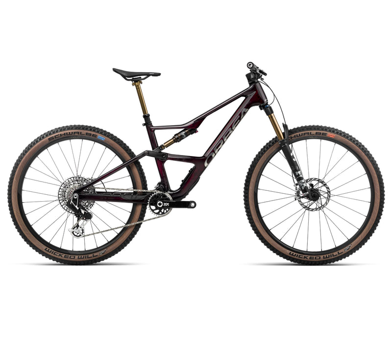 2024 Orbea OCCAM SL M-LTD Trail Mountain Bike - Small, Wine Red Carbon View - Titan (Gloss)