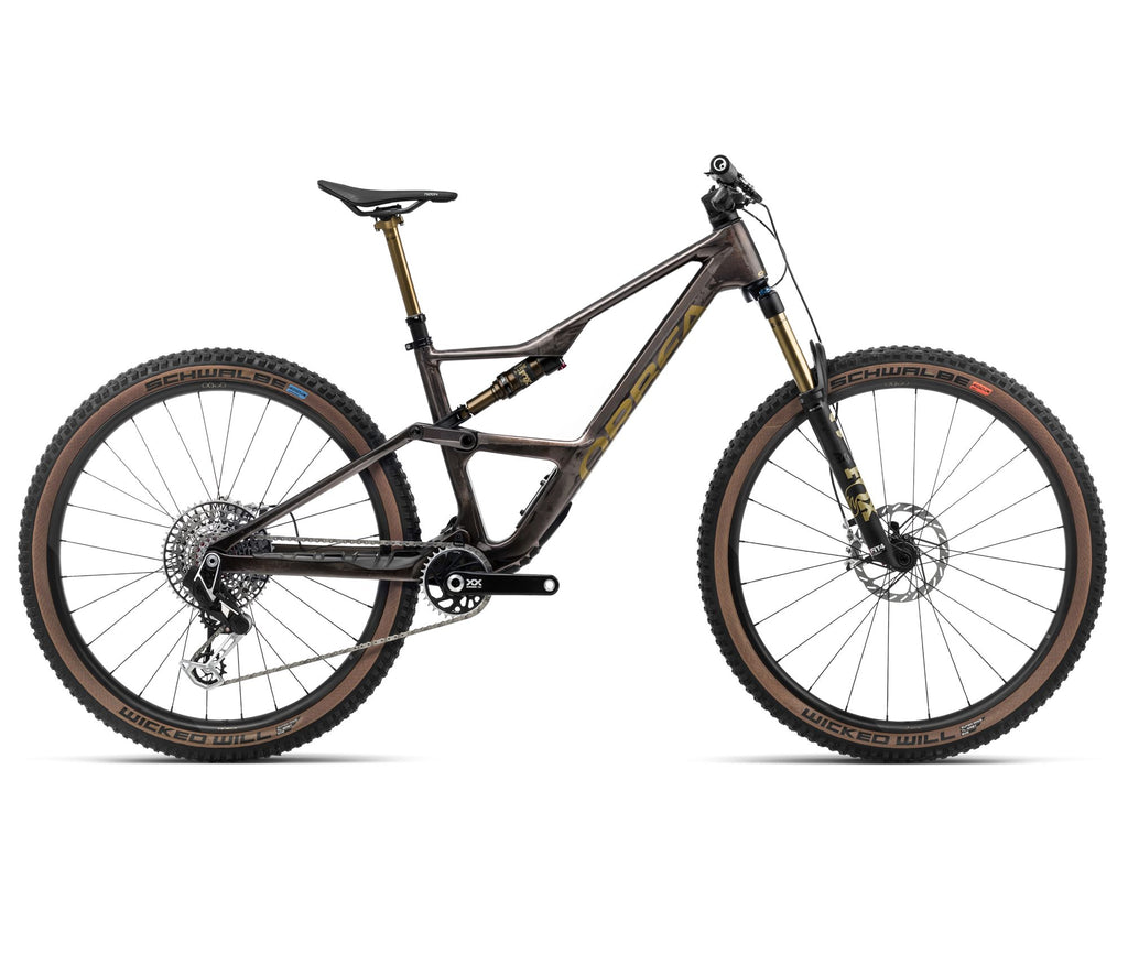 2024 Orbea OCCAM SL M-LTD Trail Mountain Bike - Small, Cosmic Carbon View - Metallic Olive Green (Gloss)