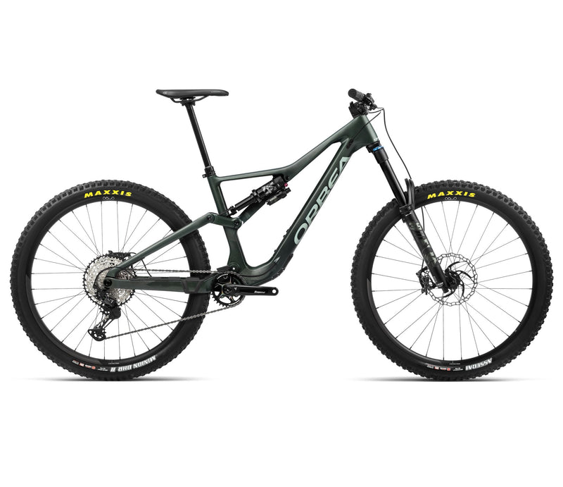 2024 Orbea RALLON M10 Enduro Mountain Bike - Large, Forest Green Carbon View (Matte-Gloss) - Blue Stone (Gloss)