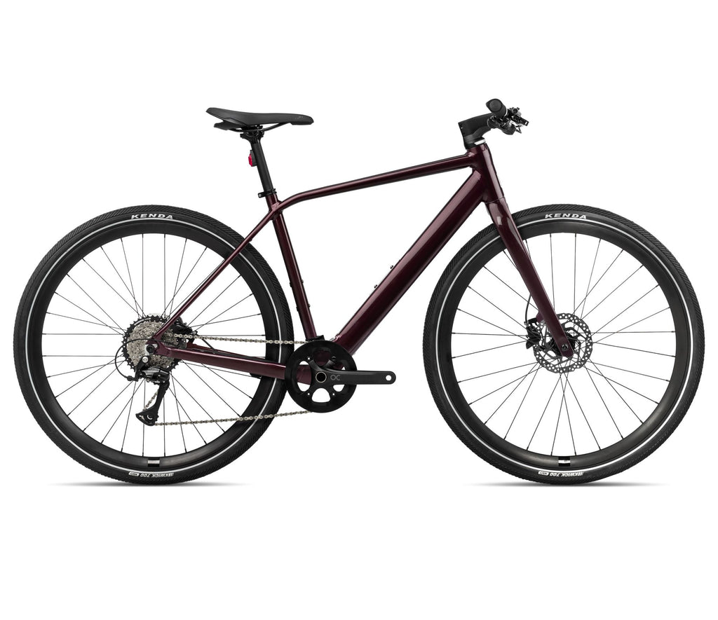 2024 Orbea VIBE H30 20mph City Urban E-Bikes - Small, Metallic Burgundy Red (Gloss)