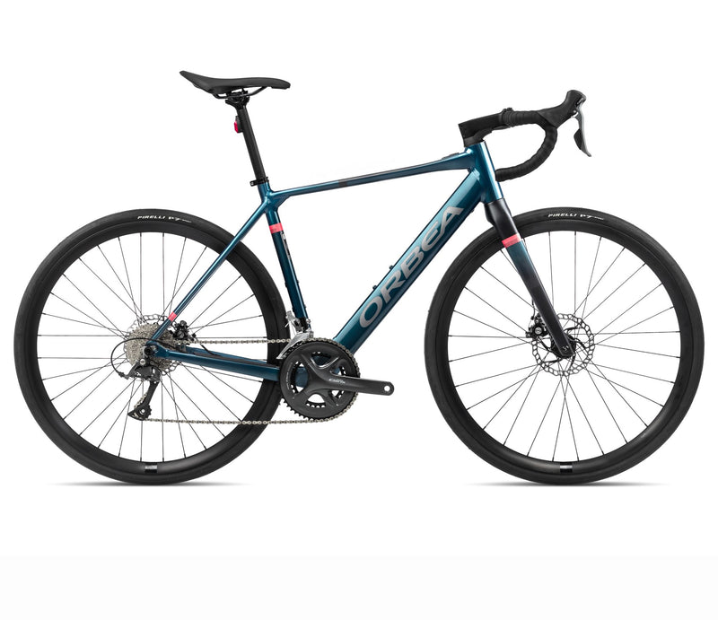 2024 Orbea GAIN D50 20mph Endurance Road E-Bikes - Medium, Borealis Blue (Gloss) - Black (Matte)