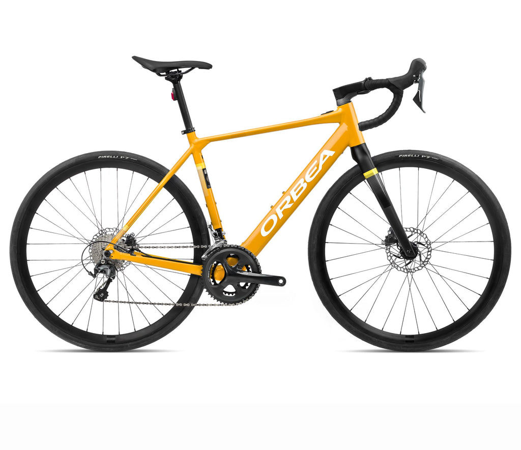 2024 Orbea GAIN D40 20mph Endurance Road E-Bikes - Medium, Mango (Gloss) - Black (Matte)