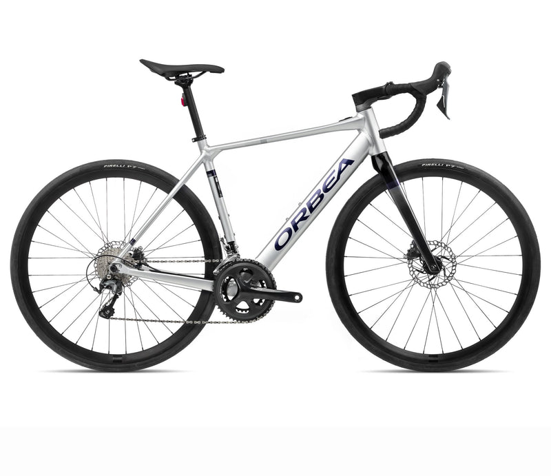 2024 Orbea GAIN D40 20mph Endurance Road E-Bikes - Small, Metallic Silver (Matte) - Black (Gloss)