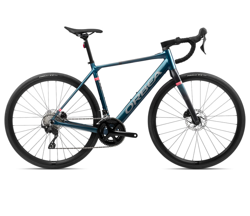 2024 Orbea GAIN D30 20mph Endurance Road E-Bikes - Medium, Borealis Blue (Gloss) - Black (Matte)