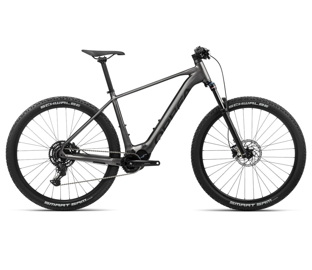 2024 Orbea URRUN 40 20mph Hardtail Mountain E-Bikes - Large, Glitter Anthracite (Gloss) - Black (Matte)