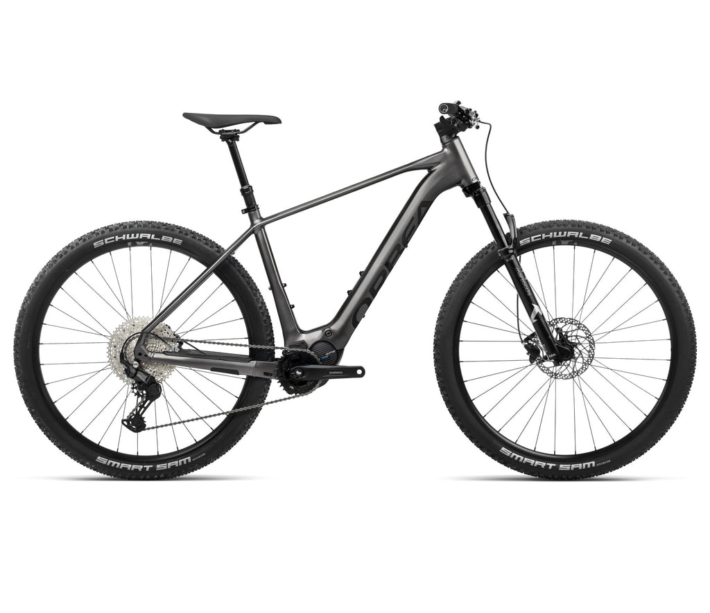 2024 Orbea URRUN 30 Hardtail Mountain E-Bikes - Large, Glitter Anthracite (Gloss) - Black (Matte)