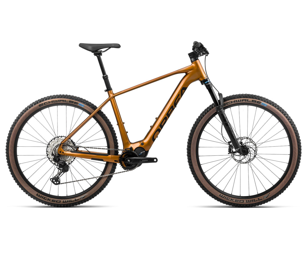 2024 Orbea URRUN 10 Hardtail Mountain E-Bikes - Medium,  Leo Orange (Gloss) - Black (Matte)