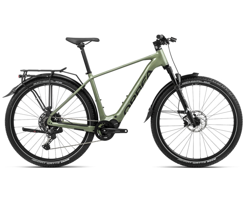 2024 Orbea KEMEN SUV 30 Trekking Urban E-Bikes - Small, Urban Green (Gloss) - Black (Matte)