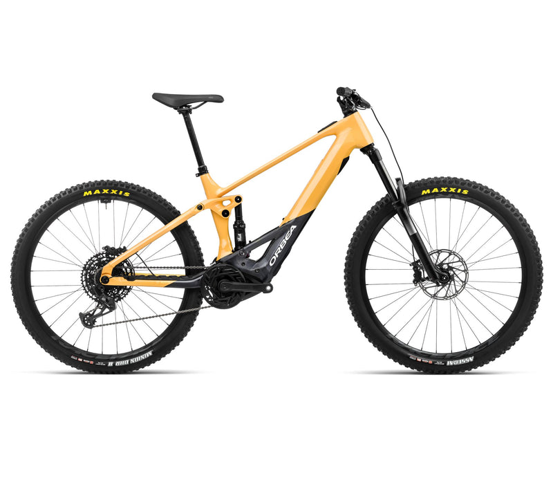 2024 Orbea WILD H20-EAGLE 20mph Enduro Mountain E-Bikes - Small, Corn Yellow-Metallic Night Black (Gloss)