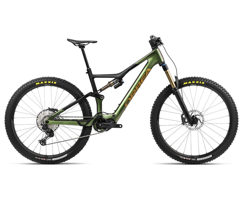 2024 Orbea RISE M10 20mph Trail Mountain E-Bikes - X-Large, Chameleon Goblin Green (Gloss)-Black (Matte)