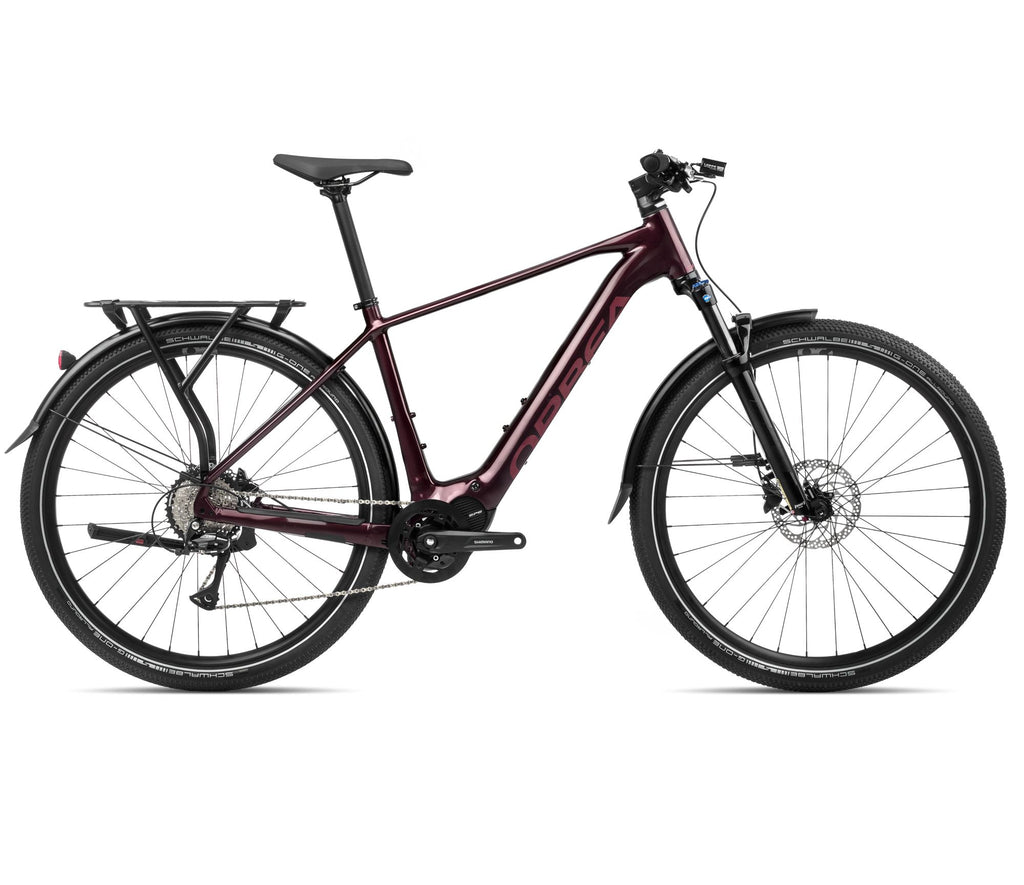 2024 Orbea KEMEN 40 Trekking Urban E-Bikes - Medium, Metallic Burgundy Red (Gloss Matte)