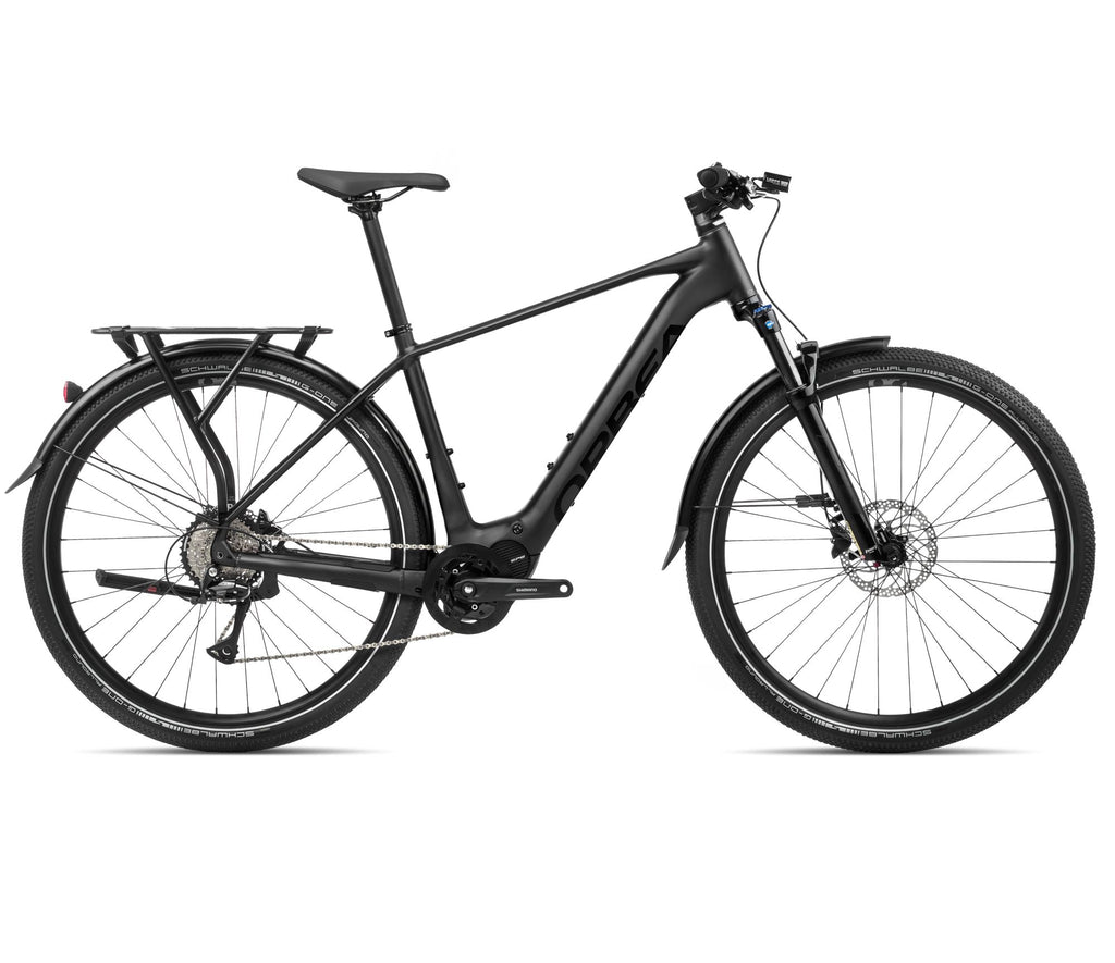 2024 Orbea KEMEN 40 Trekking Urban E-Bikes - Large, Metallic Night Black (Matte-Gloss)