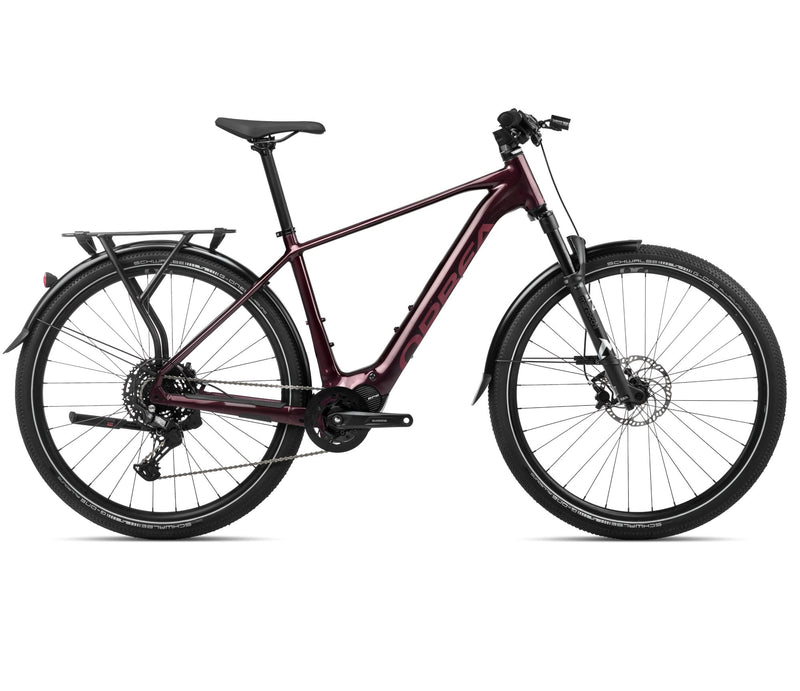 2024 Orbea KEMEN 30 Trekking Urban E-Bikes - Medium, Metallic Burgundy Red (Gloss Matte)